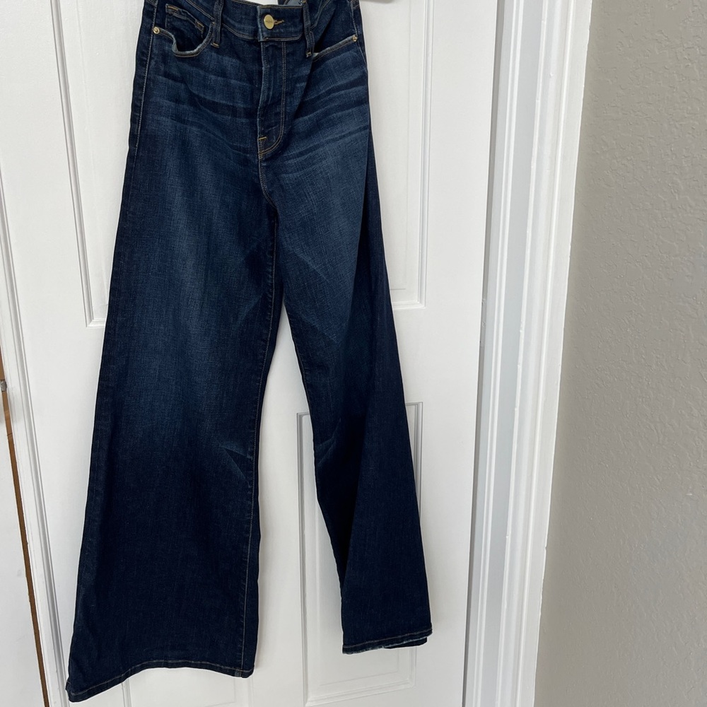 Frame Palazzo Dark Blue Wide-Leg Women's Jeans
